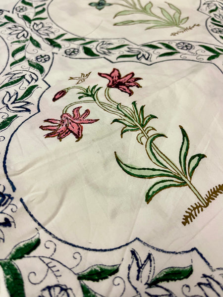 Mughal Lilies Bed Sheet