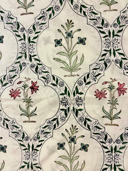 Mughal Lilies Bed Sheet