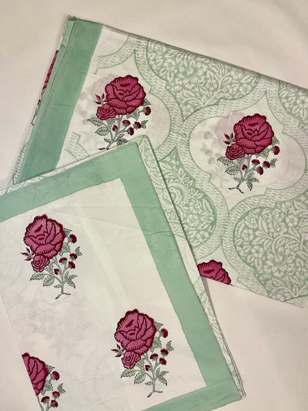 Rosa Damascena Bed Sheet