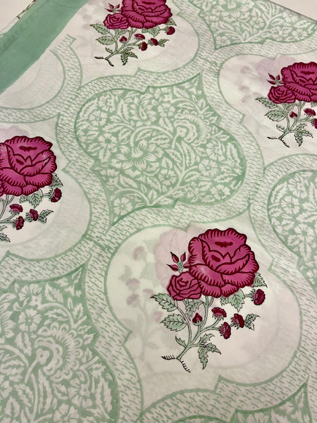 Rosa Damascena Bed Sheet