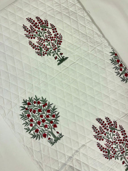 Pomegranate Garden Reversible Quilted Bedcover