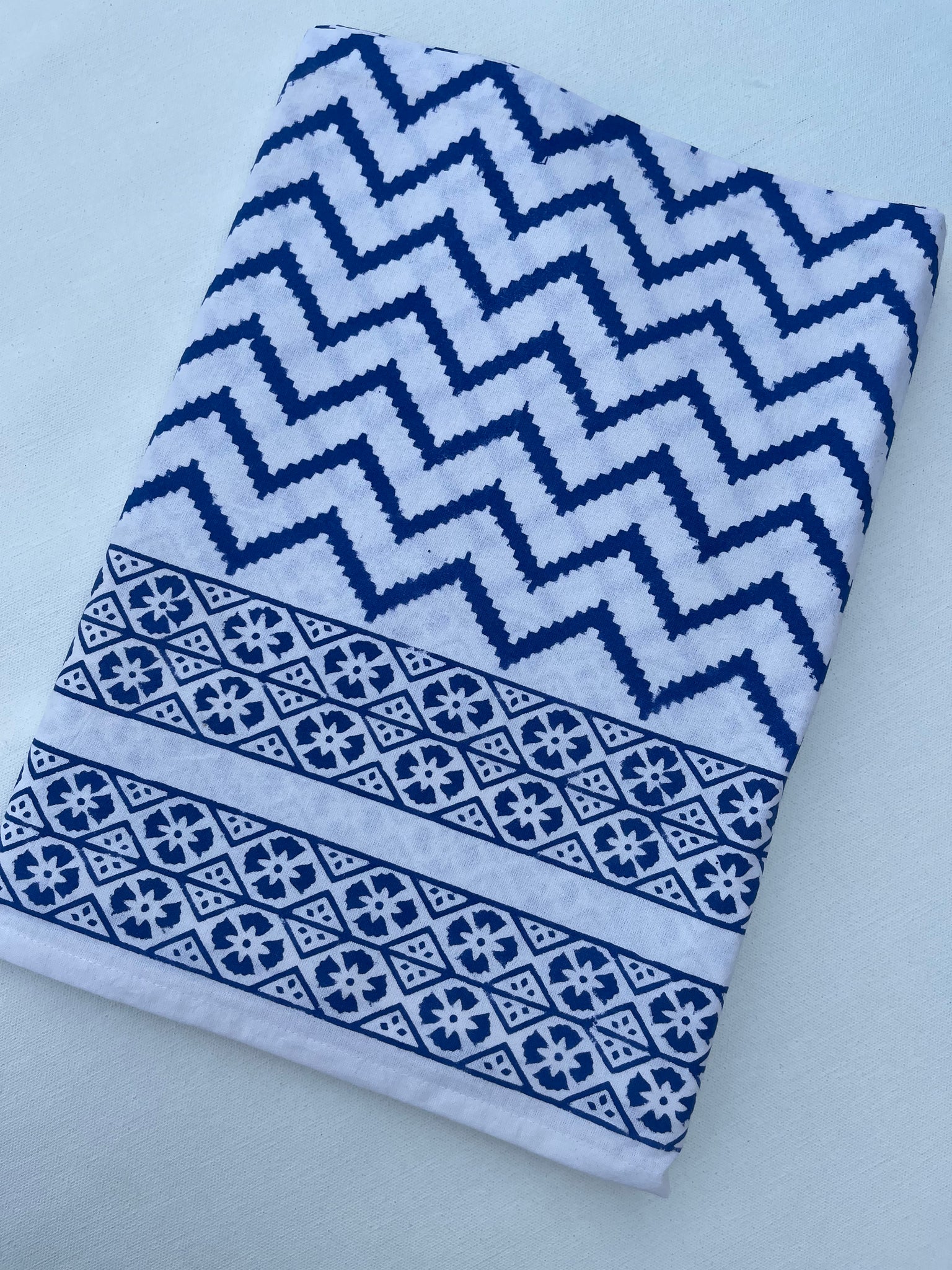 Blue Chevron Tablecloth