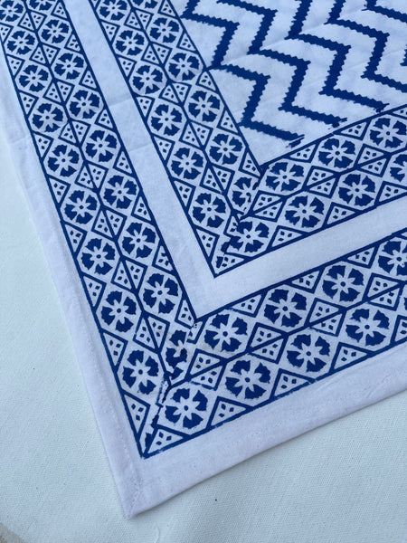 Blue Chevron Table Runner