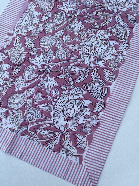 Pink Flora Table Runner