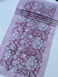 Pink Flora Table Runner