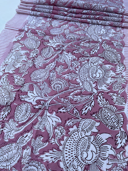 Pink Flora Table Runner