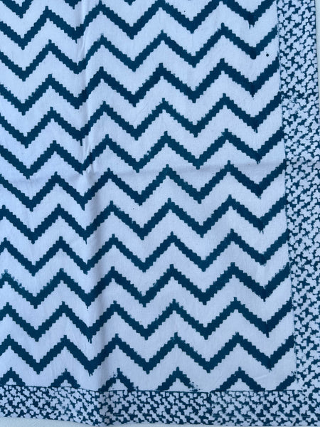 Blue Chevron Tablecloth