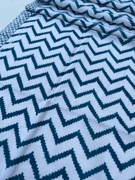 Blue Chevron Table Runner