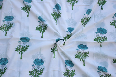 Cerulean Marigold Fabric