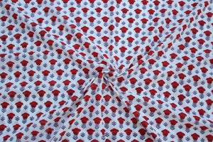 Crimson Tulips Fabric