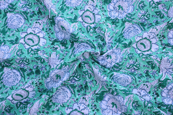 Seafoam Mountain Blooms Fabric