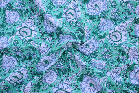 Seafoam Mountain Blooms Fabric