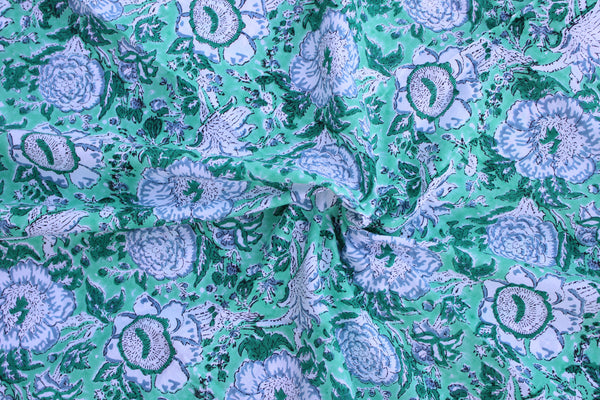 Seafoam Mountain Blooms Fabric