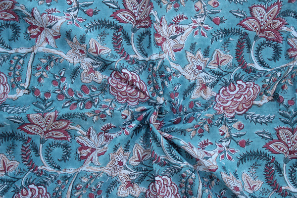 Spa Blue Botanicals Fabric