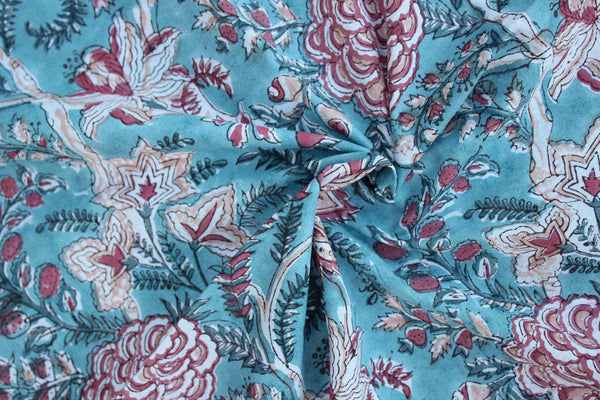 Spa Blue Botanicals Fabric