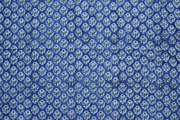 Cornflower Blue Daisies Fabric