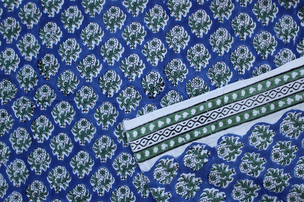 Cornflower Blue Daisies Fabric