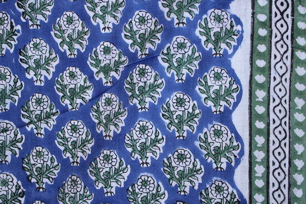 Cornflower Blue Daisies Fabric