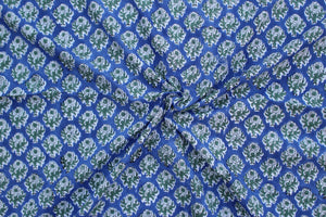 Cornflower Blue Daisies Fabric