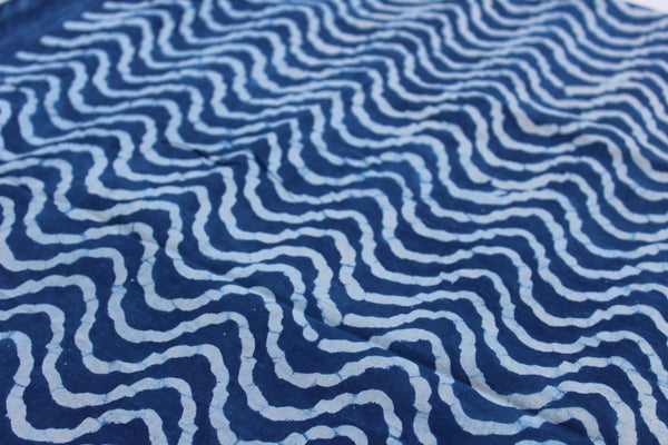 Indigo Mihrab Fabric