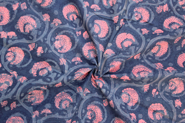 Pink Chrysanthemum Fabric