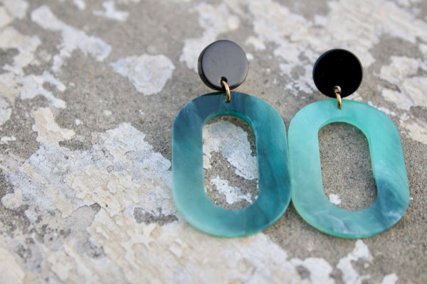 Turquoise Resin Earrings