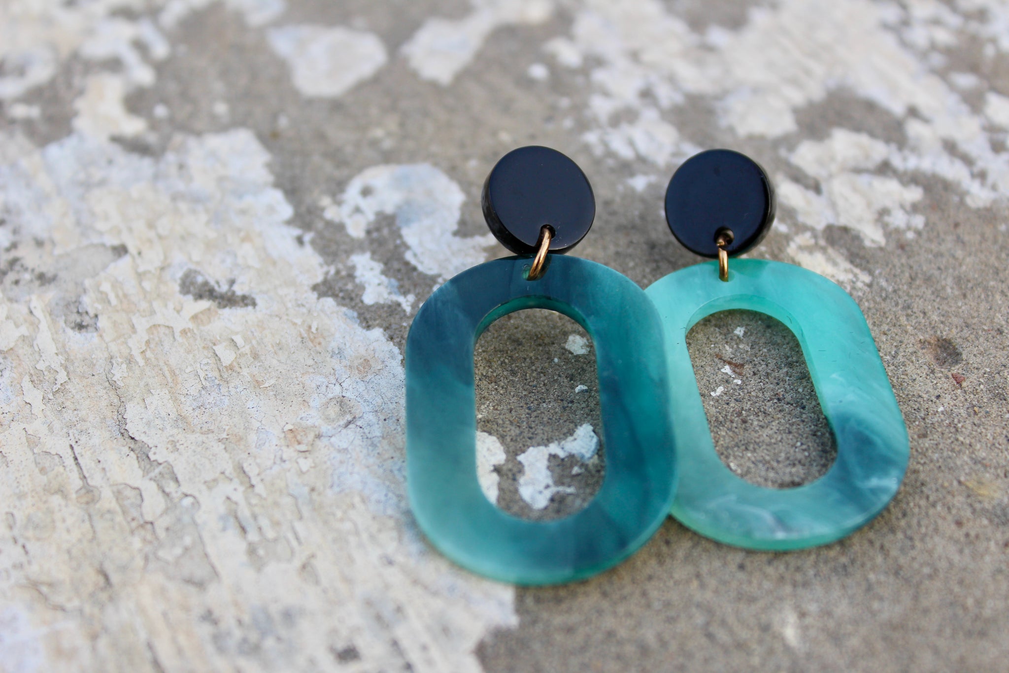 Turquoise Resin Earrings