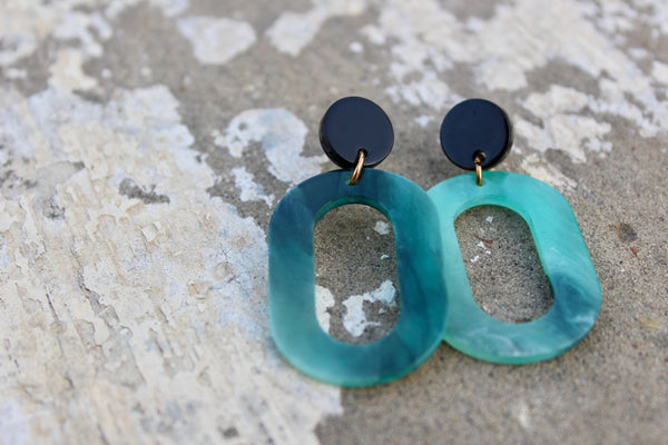 Turquoise Resin Earrings