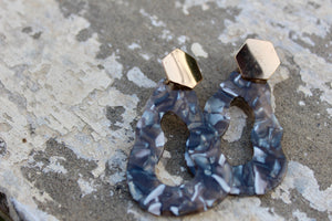 Molten Marble Resin Earrings