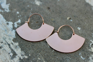 Rose Gold Mezzaluna Earrings