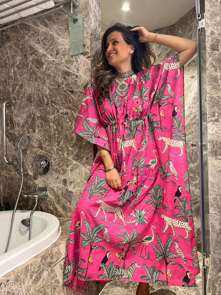 Hot Pink Amazon Safari Kaftan