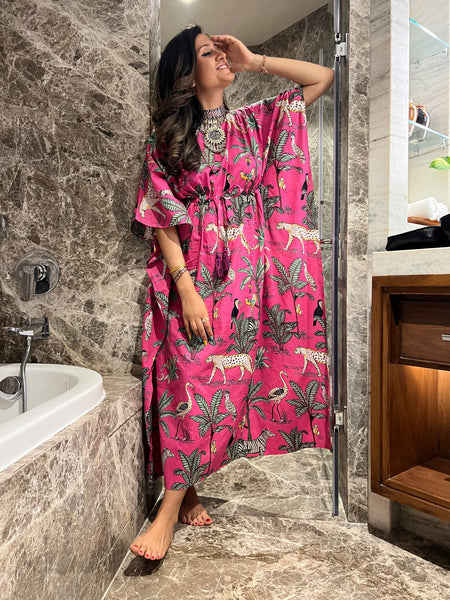 Hot Pink Amazon Safari Kaftan