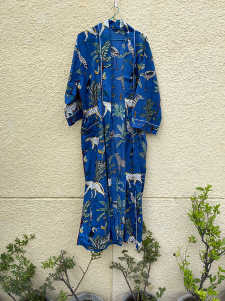 Electric Blue Amazon Safari Robe