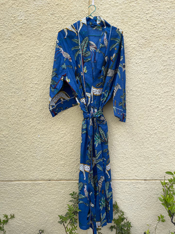 Electric Blue Amazon Safari Robe