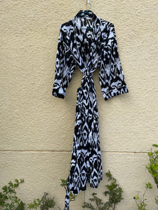 Black Ikat Robe